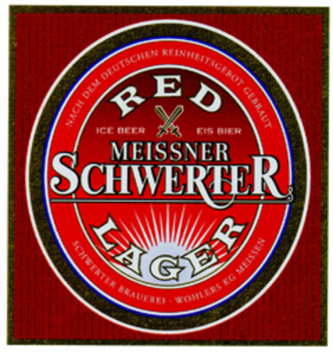 MEISSNER SCHWERTER RED LAGER Logo (DPMA, 29.11.2000)