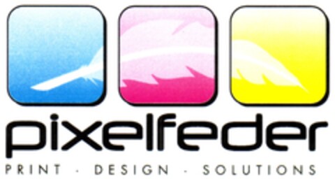 pixelfeder PRINT · DESIGN · SOLUTIONS Logo (DPMA, 07.02.2008)