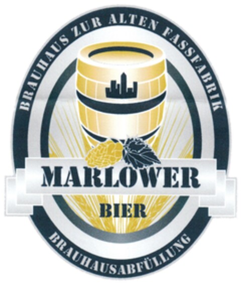 BRAUHAUS ZUR ALTEN FASSFABRIK MARLOWER BIER BRAUHAUSABFÜLLUNG Logo (DPMA, 24.03.2009)