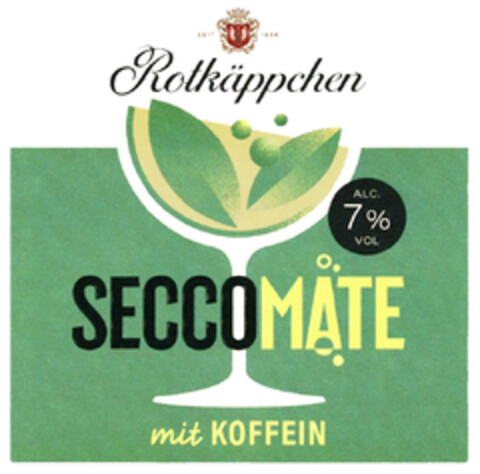 SEIT 1856 Rotkäppchen ALC. 7 % VOL SECCOMATE mit KOFFEIN Logo (DPMA, 11/22/2024)