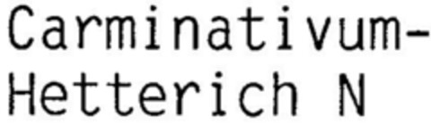 Carminativum-Hetterich N Logo (DPMA, 02/18/1995)