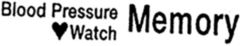 Blood Pressure Watch MEMORY Logo (DPMA, 09.11.1995)