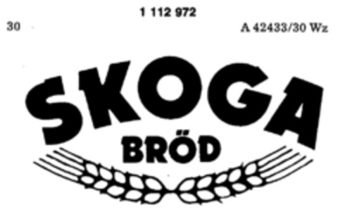 SKOGA BRÖD Logo (DPMA, 20.01.1987)