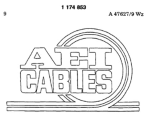 AEI CABLES Logo (DPMA, 30.01.1990)