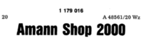 Amann Shop 2000 Logo (DPMA, 06.08.1990)