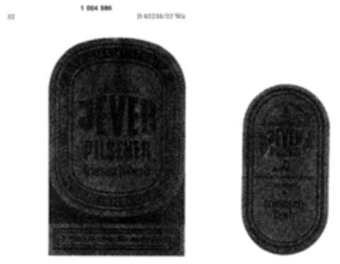 JEVER PILSENER friesisch-herb Logo (DPMA, 05/17/1979)