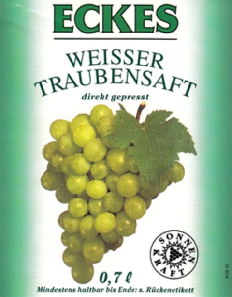 ECKES WEISSER TRAUBENSAFT Logo (DPMA, 03.09.1993)