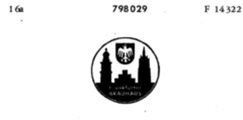 Frankfurter BRAUHAUS Logo (DPMA, 17.10.1963)