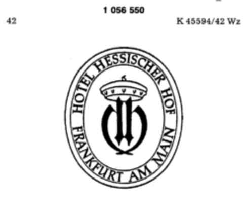 HOTEL HESSISCHER HOF FRANKFURT AM MAIN Logo (DPMA, 26.03.1983)