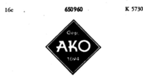 AKO Gegr. 1894 Logo (DPMA, 20.01.1953)