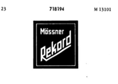 Mössner Rekord Logo (DPMA, 05.12.1957)