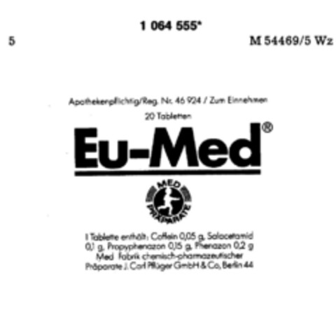 Eu-Med MED PRÄPARATE Logo (DPMA, 10.03.1984)