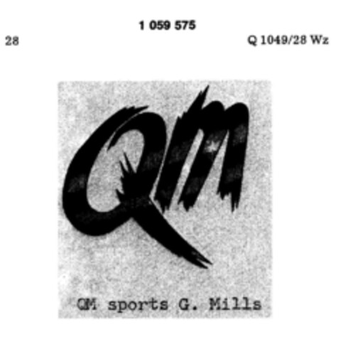 QM sports G. Mills Logo (DPMA, 26.08.1983)