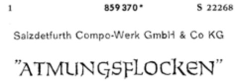 Salzdetfurth Compo-Werk GmbH & Co KG "ATMUNGSFLOCKEN" Logo (DPMA, 04.06.1969)