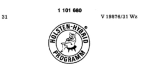 HOLSTEN-HYBRID PROGRAMM Logo (DPMA, 06/25/1986)