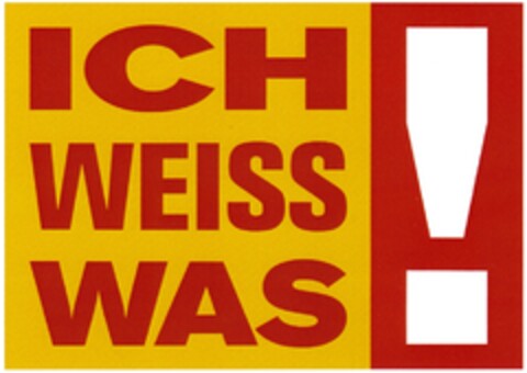 ICH WEISS WAS! Logo (DPMA, 10/04/2013)