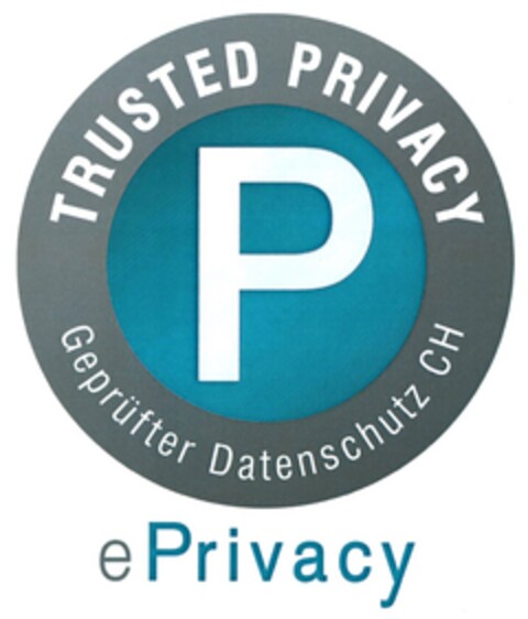 TRUSTED PRIVACY P Geprüfter Datenschutz CH ePrivacy Logo (DPMA, 02.06.2016)