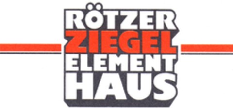 RÖTZER ZIEGEL ELEMENT HAUS Logo (DPMA, 03.01.1995)