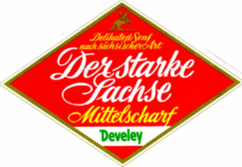 Der starke Sachse Mittelscharf Develey Logo (DPMA, 06.12.1996)