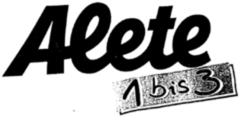 Alete 1 bis 3 Logo (DPMA, 10.10.1997)