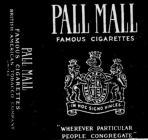 PALL MALL FAMOUS CIGARETTES Logo (DPMA, 10/17/1950)