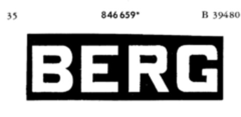 BERG Logo (DPMA, 12/22/1967)