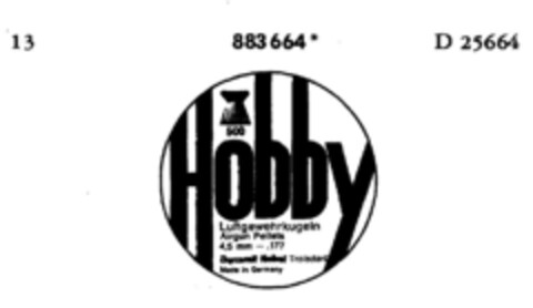 Hobby Luftgewehrkugeln Logo (DPMA, 05/21/1971)