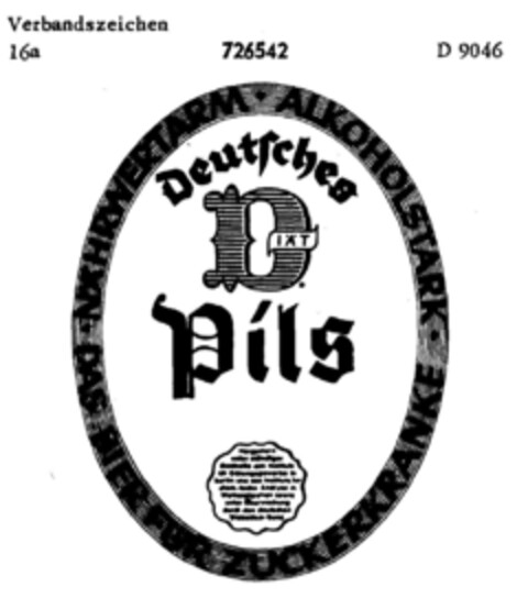 Deutsches DIÄT Pils Logo (DPMA, 02.12.1957)