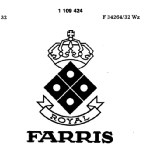 ROYAL FARRIS Logo (DPMA, 13.03.1986)