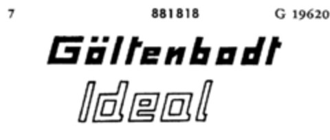 Göltenbodt Ideal Logo (DPMA, 03/20/1970)