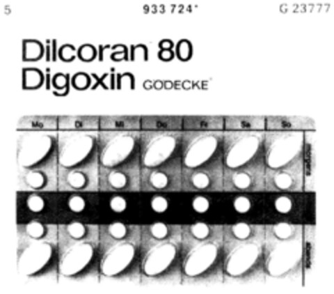 Dilcoran 80 Digoxin Logo (DPMA, 02.05.1975)