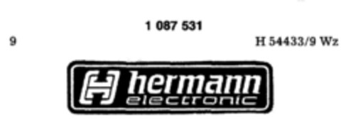 hermann electronic Logo (DPMA, 29.05.1985)