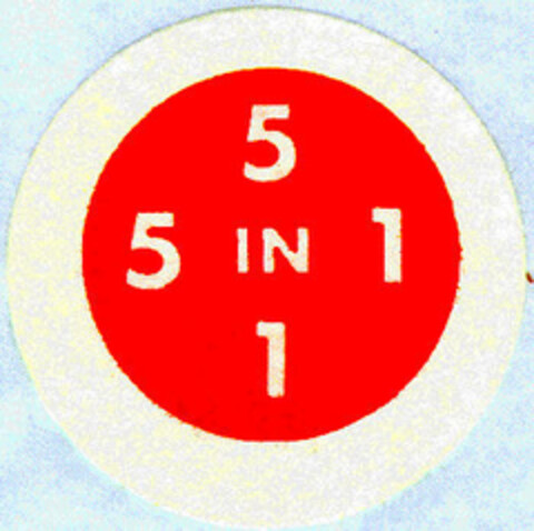 5 IN 1 Logo (DPMA, 21.02.1975)