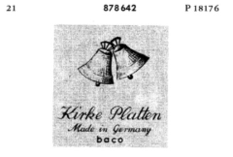 Kirke Platten Made in Germany baco Logo (DPMA, 05/23/1969)