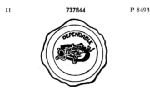 Ditzler DEPENDABLE Logo (DPMA, 05/05/1959)