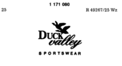 DUCK valley SPORTSWEAR Logo (DPMA, 04/14/1990)