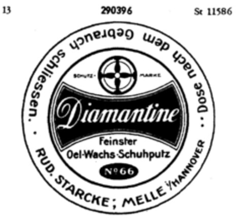 Diamantine Logo (DPMA, 05/19/1922)