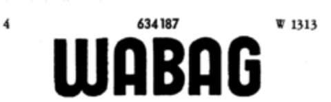 WABAG Logo (DPMA, 13.12.1950)