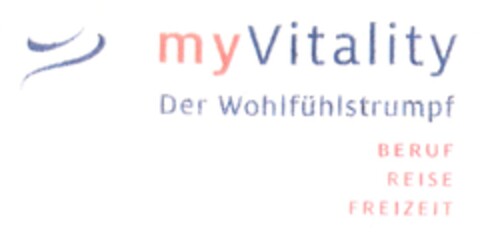 myVitality Der Wohlfühlstrumpf BERUF REISE FREIZEIT Logo (DPMA, 24.12.2008)