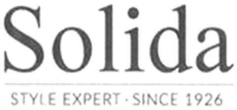 Solida STYLE EXPERT · SINCE 1926 Logo (DPMA, 04.07.2022)
