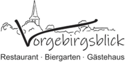 Vorgebirgsblick Restaurant · Biergarten · Gästehaus Logo (DPMA, 04/13/2023)