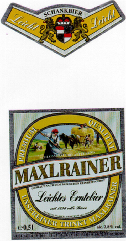 MAXLRAINER Erntebier Logo (DPMA, 01.06.1995)