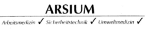 ARSIUM Arbeitsmedizin Sicherheitstechnik Umweltmedizin Logo (DPMA, 16.01.1999)