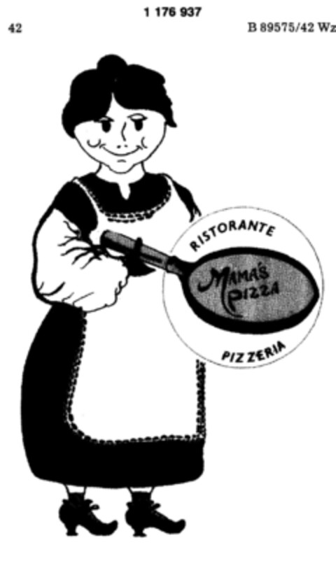 MAMA'S PIZZA Logo (DPMA, 04/04/1990)