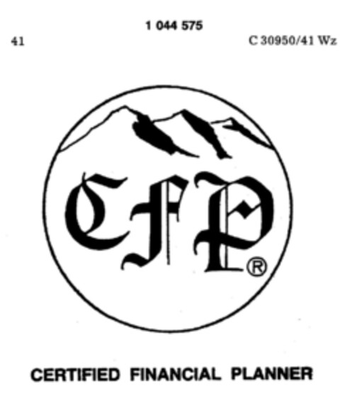 CFP CERTIFIED FINANCAL PLANNER Logo (DPMA, 12.02.1982)