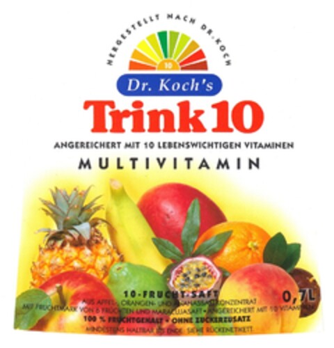 Dr. Koch's Trink 10 Logo (DPMA, 02.10.1993)