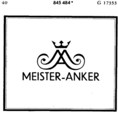 MEISTER-ANKER Logo (DPMA, 08.01.1968)