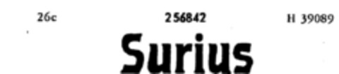 Surius Logo (DPMA, 28.04.1920)