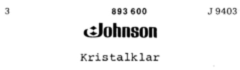 Johnson Kristalklar Logo (DPMA, 19.02.1971)