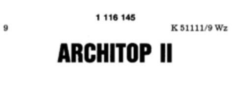 ARCHITOP II Logo (DPMA, 11.04.1987)